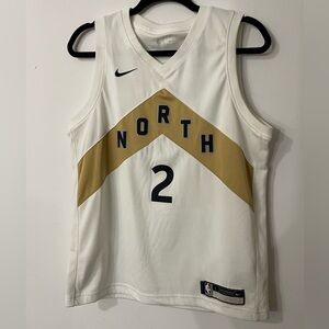 Leonard 2 Toronto Raptors jersey youth xl white gold